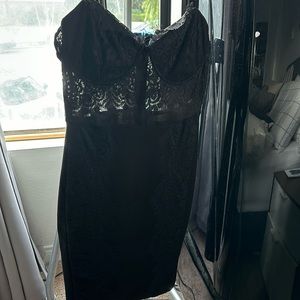 Row A black lace dress